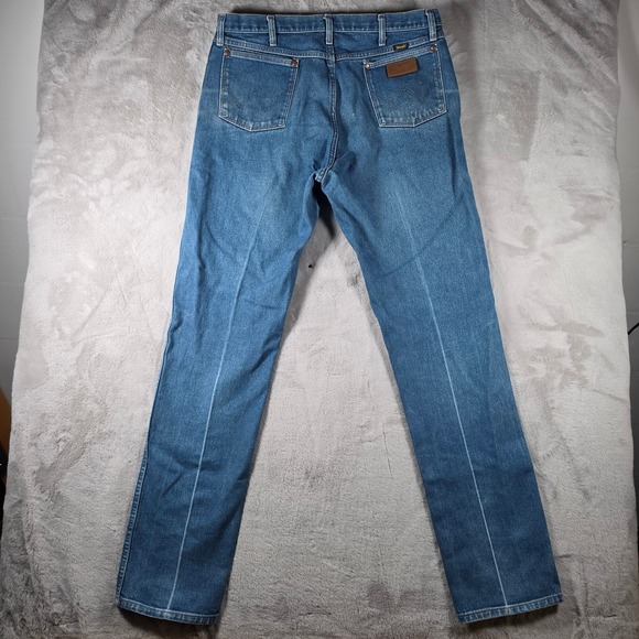 Wrangler Jeans Mens 40x38 Blue Cowboy Cut 13MWZ Original Fit Straight Leg Denim - Picture 3 of 9